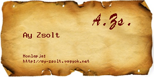 Ay Zsolt névjegykártya