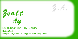 zsolt ay business card